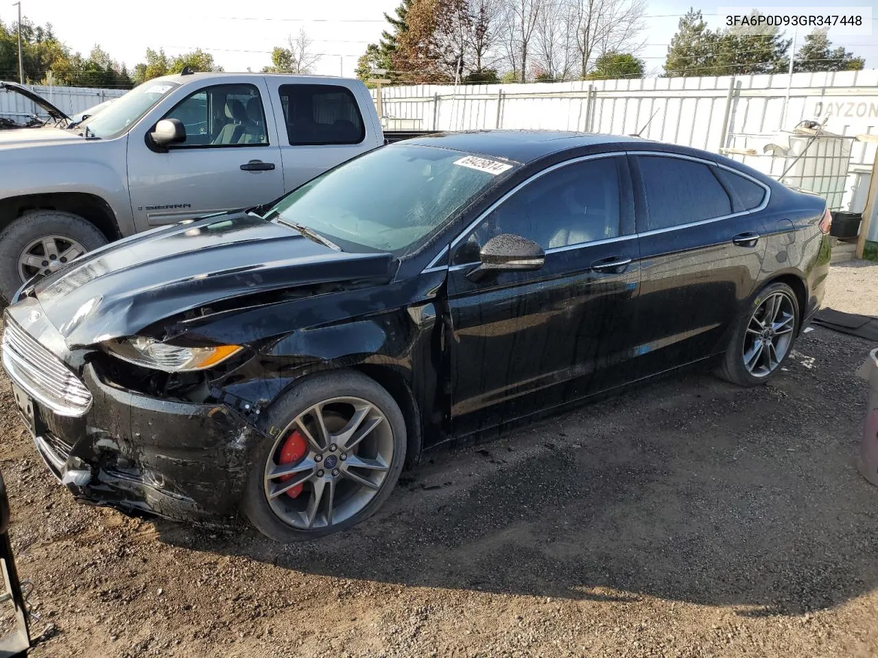 2016 Ford Fusion Titanium VIN: 3FA6P0D93GR347448 Lot: 69429814