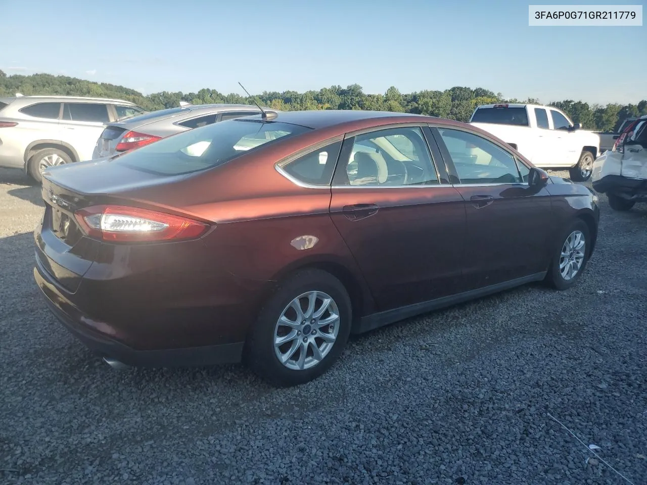 2016 Ford Fusion S VIN: 3FA6P0G71GR211779 Lot: 69459004