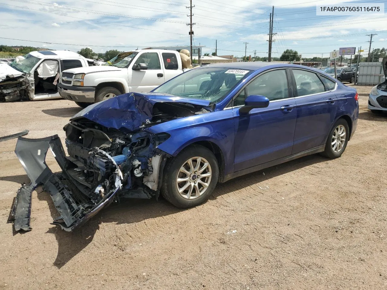 2016 Ford Fusion S VIN: 1FA6P0G76G5116475 Lot: 69470444