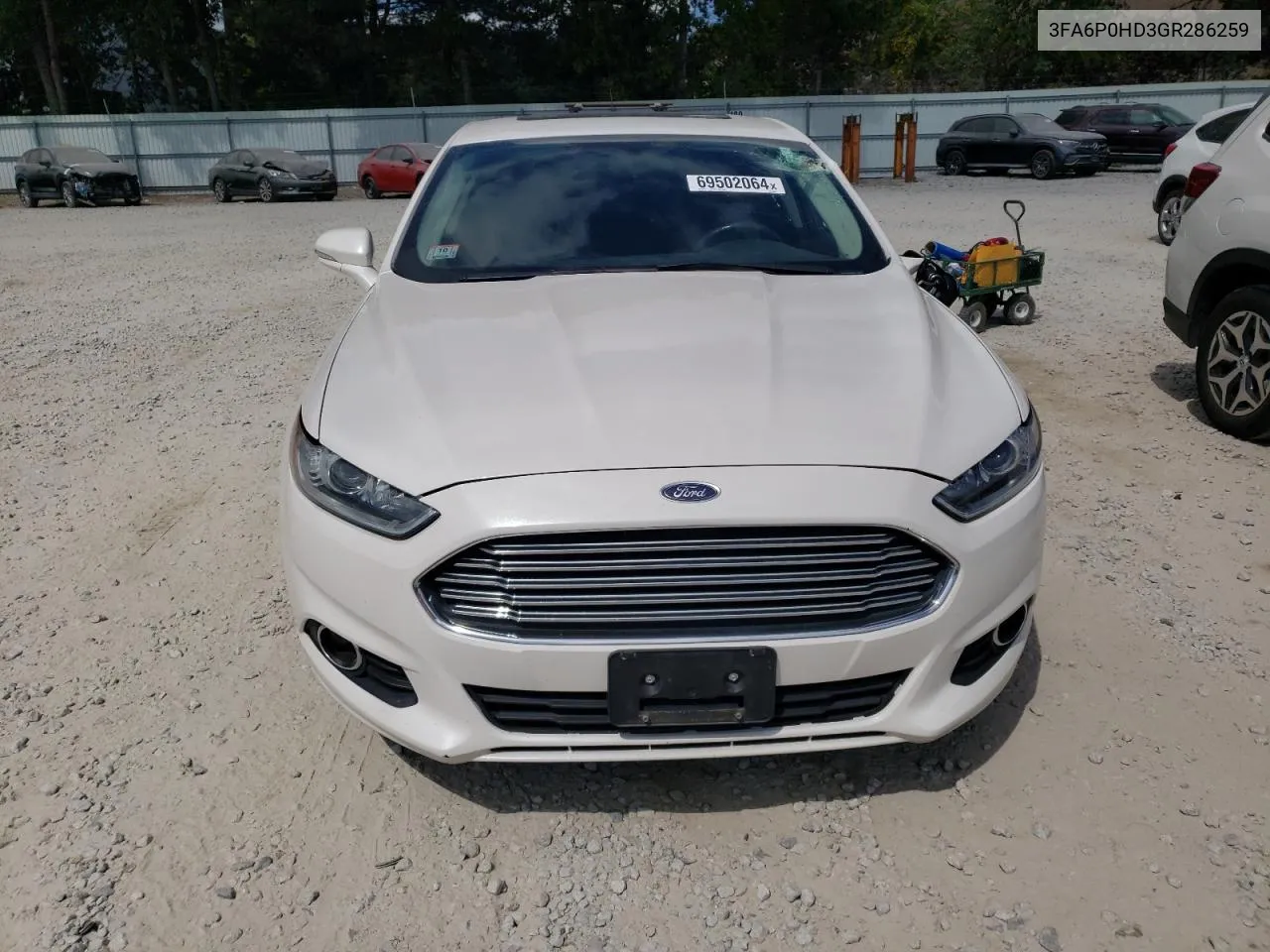 2016 Ford Fusion Se VIN: 3FA6P0HD3GR286259 Lot: 69502064