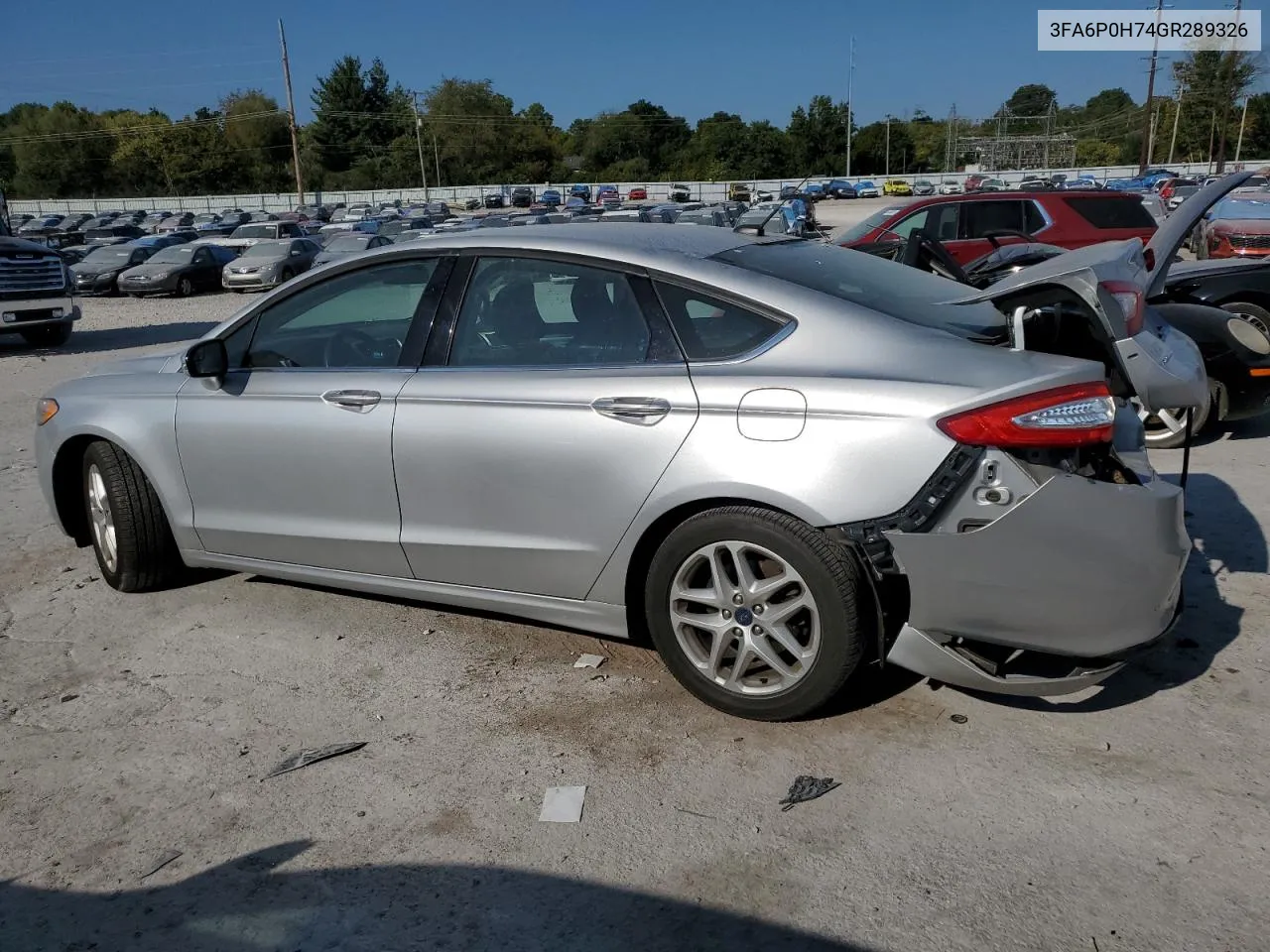 2016 Ford Fusion Se VIN: 3FA6P0H74GR289326 Lot: 69611154