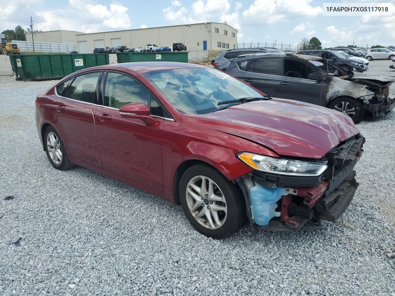 2016 Ford Fusion Se VIN: 1FA6P0H7XG5117918 Lot: 69621574