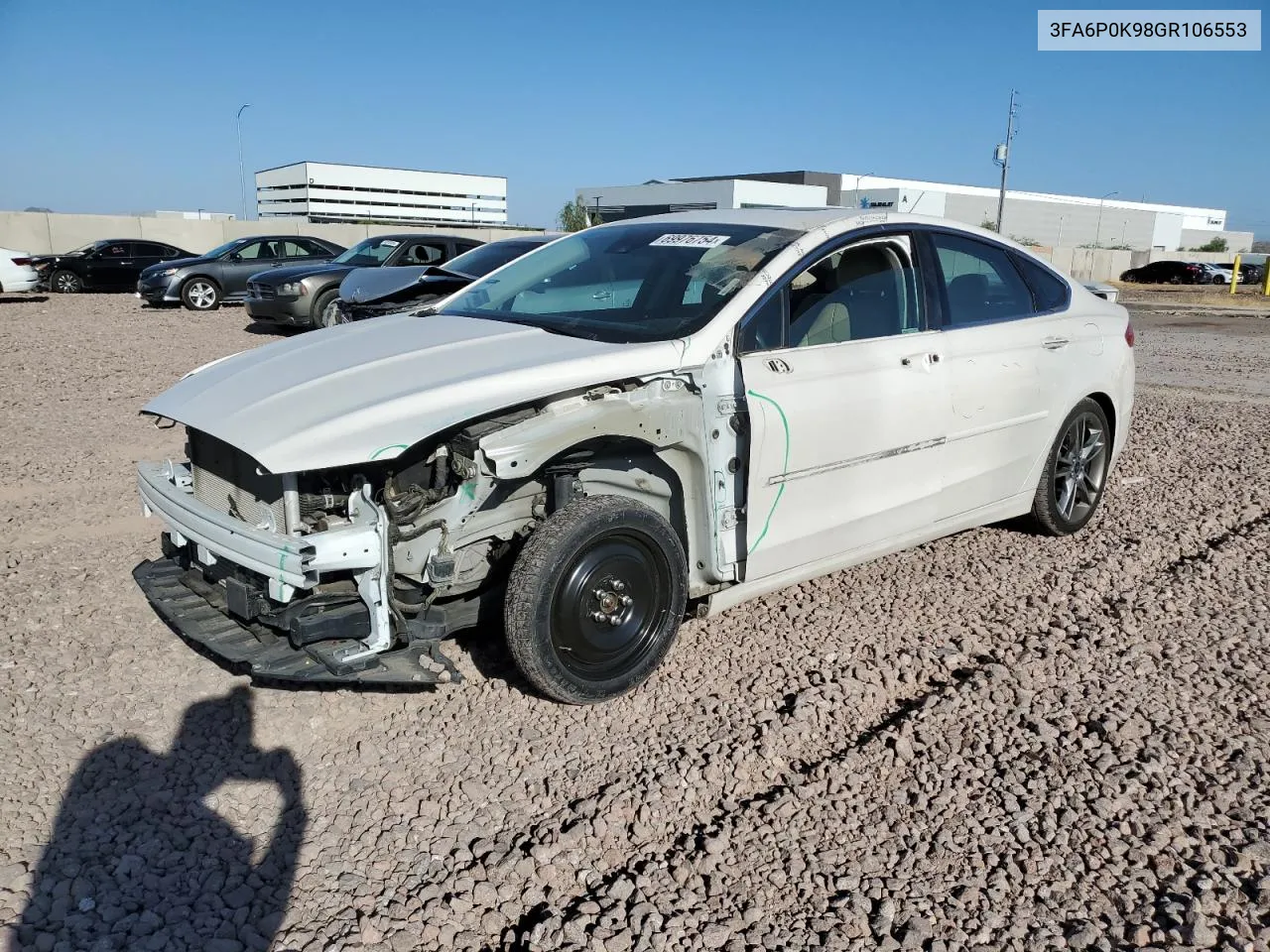 3FA6P0K98GR106553 2016 Ford Fusion Titanium