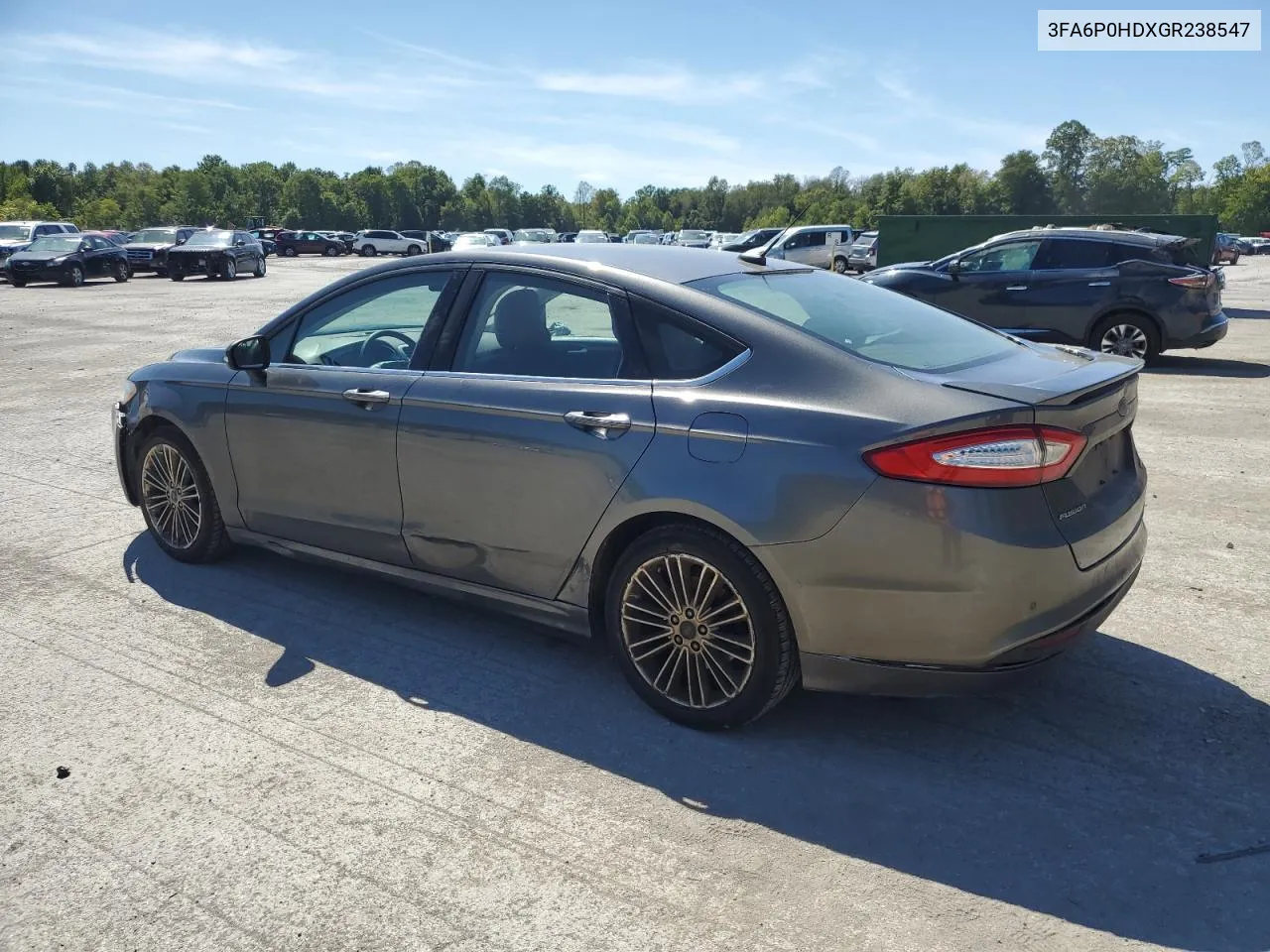 2016 Ford Fusion Se VIN: 3FA6P0HDXGR238547 Lot: 70084914