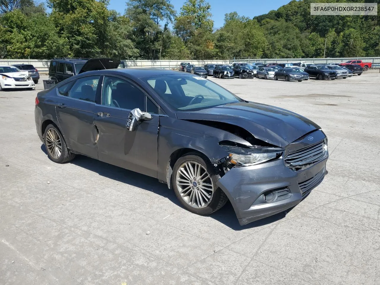 2016 Ford Fusion Se VIN: 3FA6P0HDXGR238547 Lot: 70084914