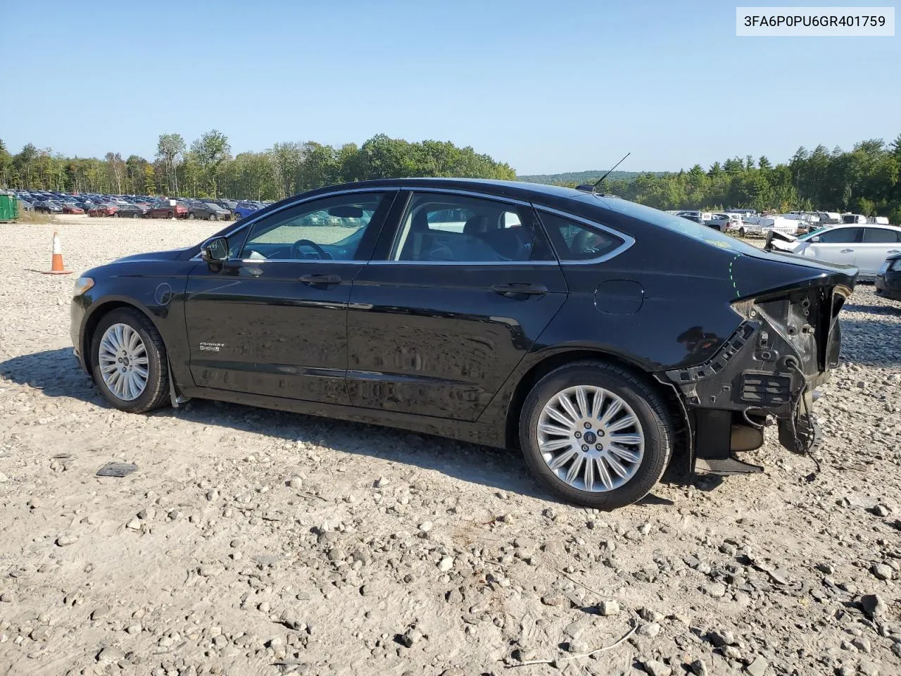 2016 Ford Fusion Se Phev VIN: 3FA6P0PU6GR401759 Lot: 70134574