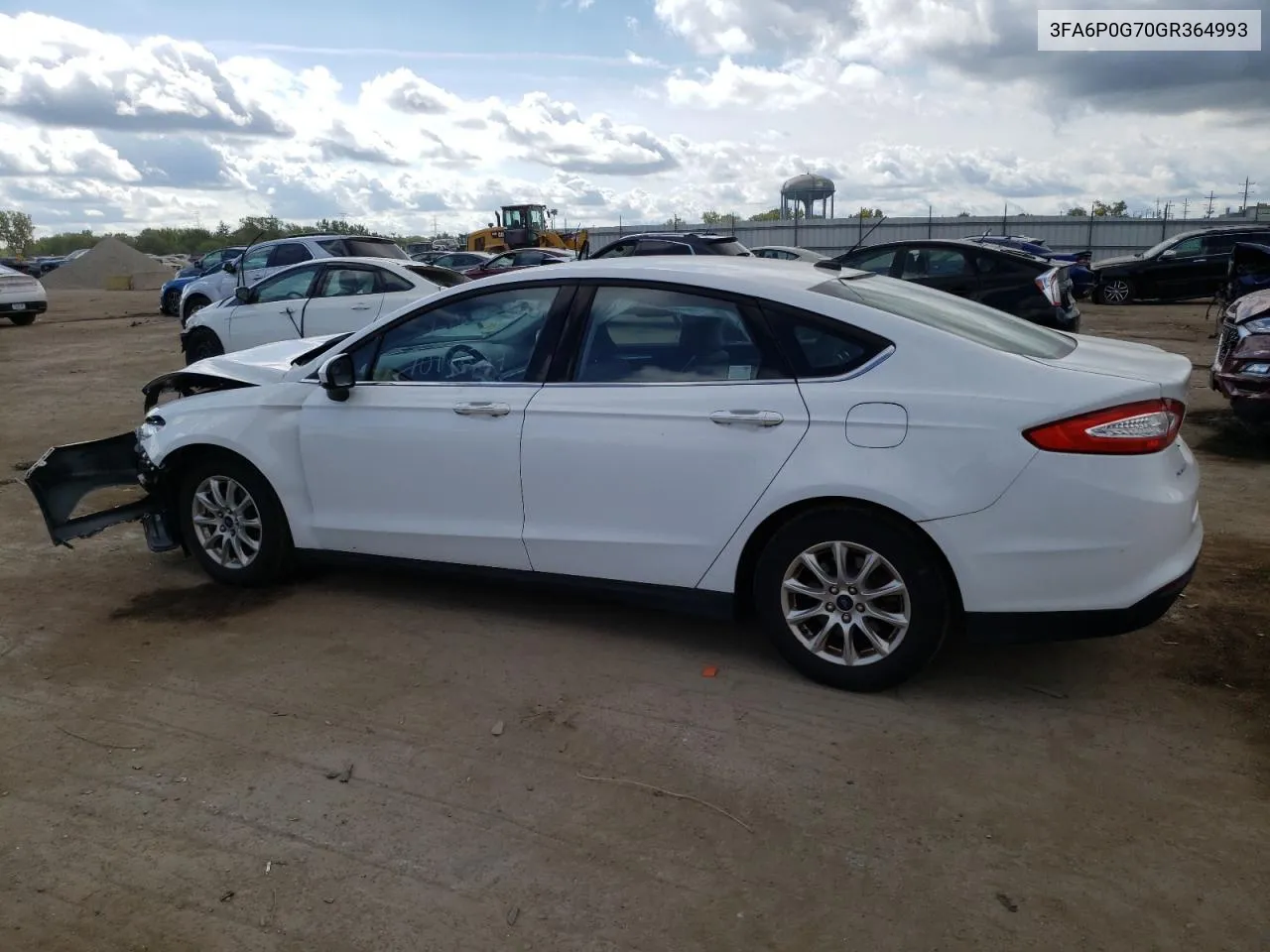 2016 Ford Fusion S VIN: 3FA6P0G70GR364993 Lot: 70138794