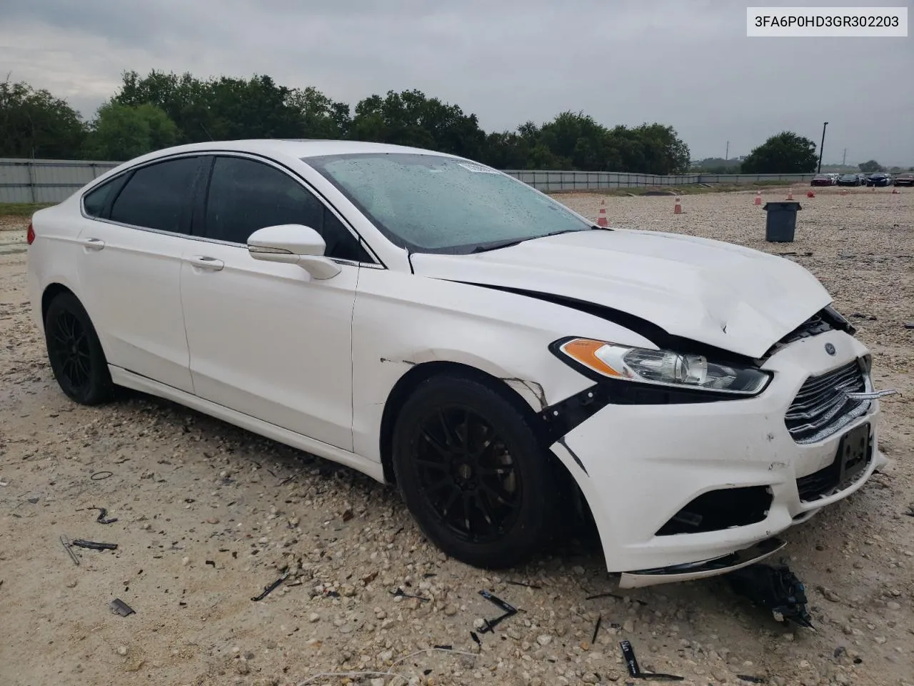 2016 Ford Fusion Se VIN: 3FA6P0HD3GR302203 Lot: 70208684