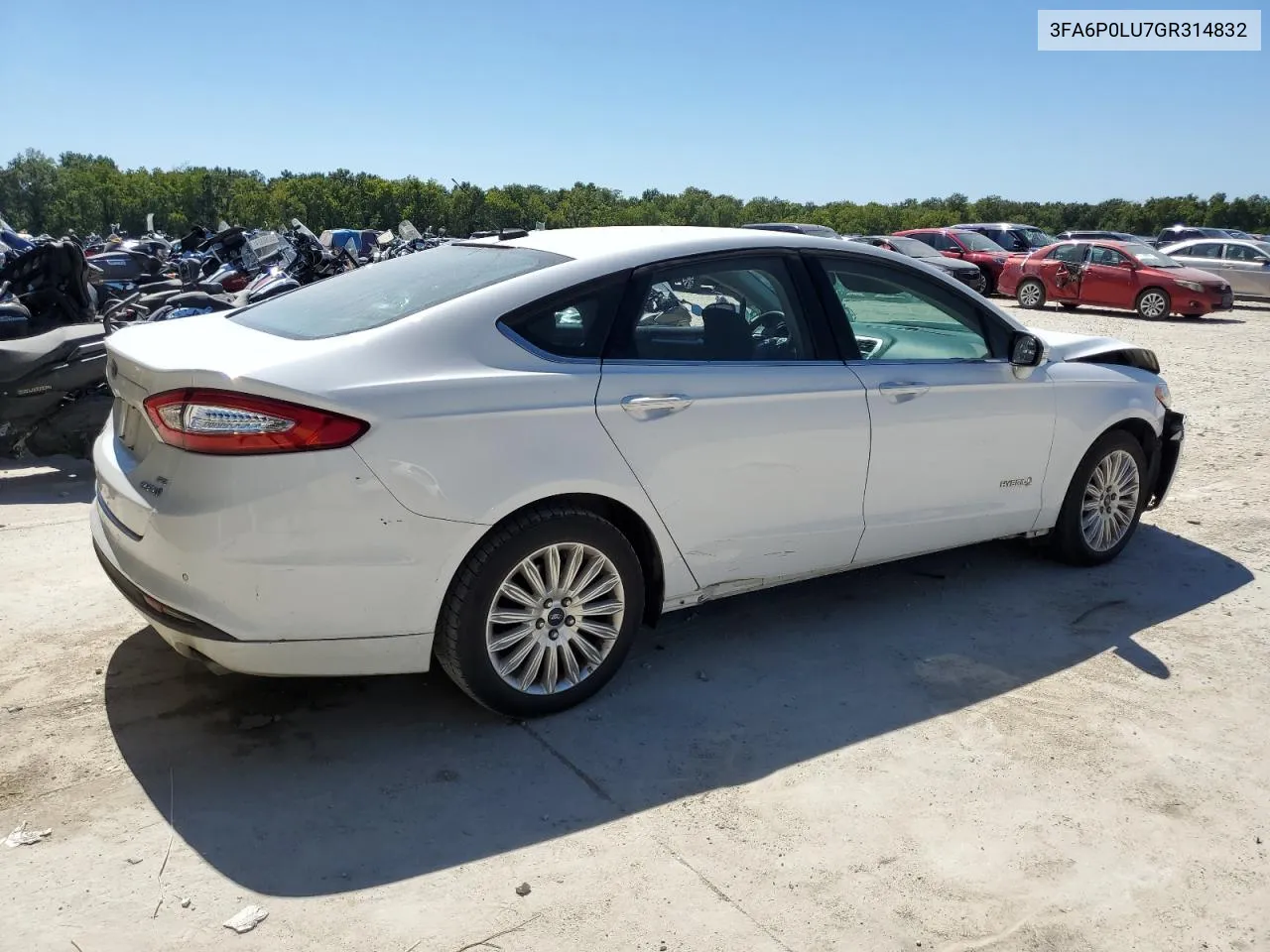 2016 Ford Fusion Se Hybrid VIN: 3FA6P0LU7GR314832 Lot: 70209934