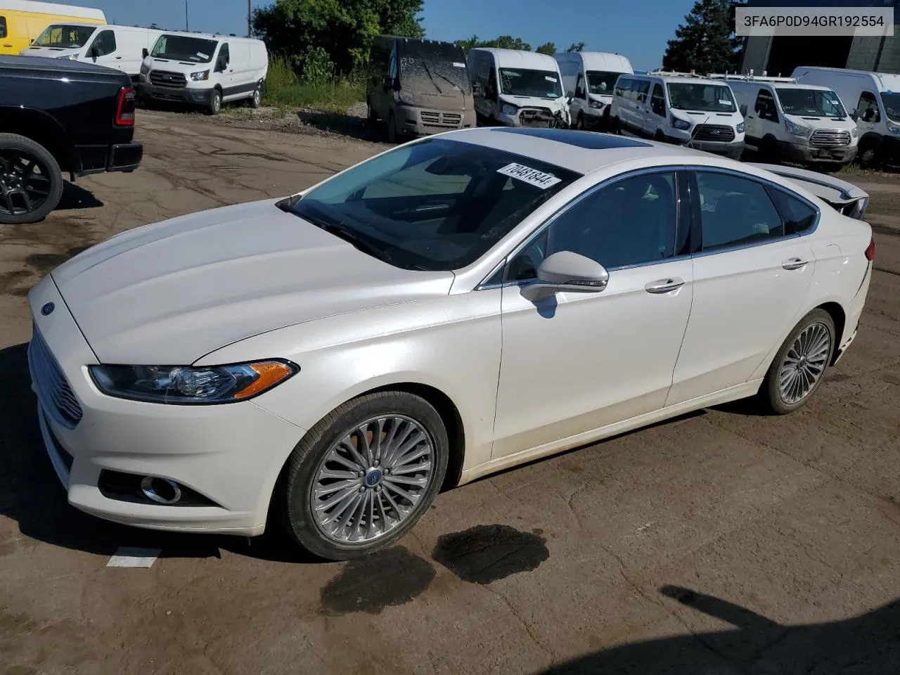 2016 Ford Fusion Titanium VIN: 3FA6P0D94GR192554 Lot: 70481844