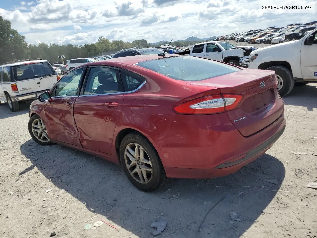 2016 Ford Fusion Se VIN: 3FA6P0H79GR106597 Lot: 70492104