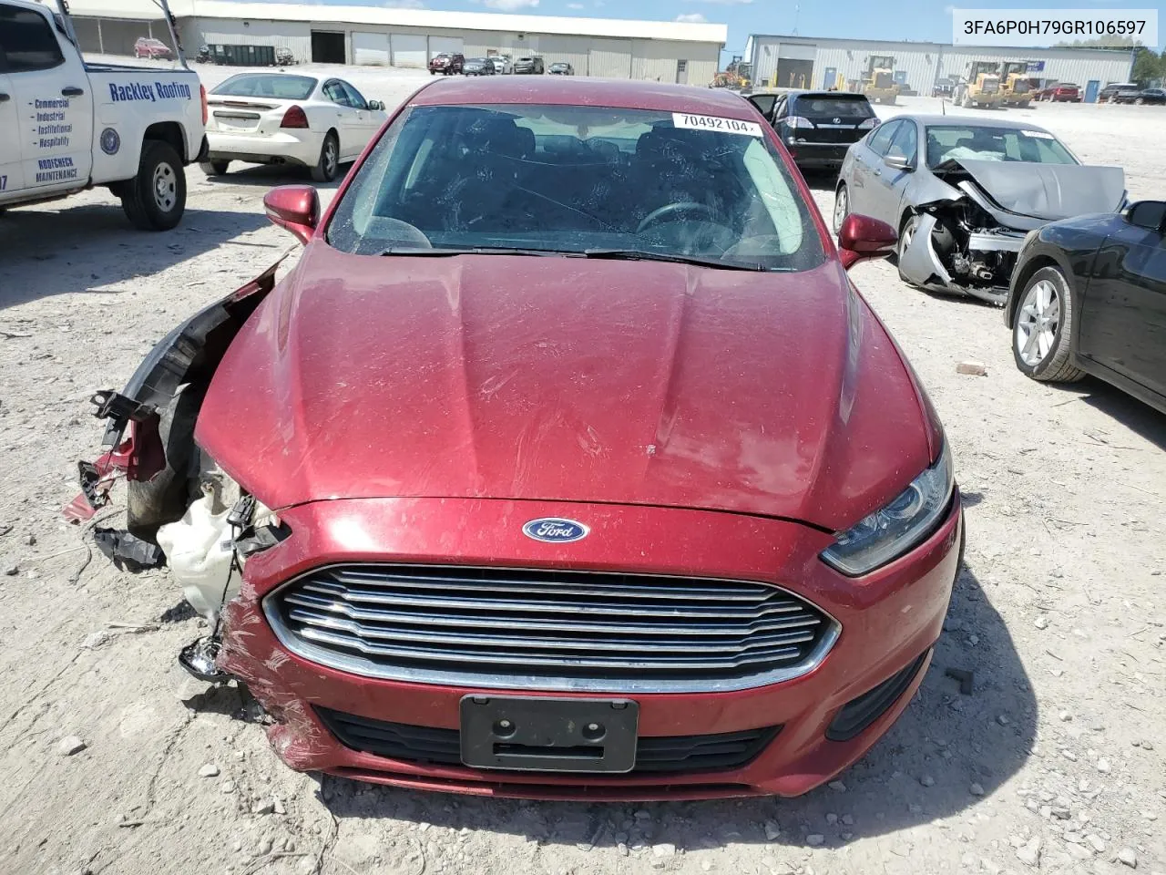 2016 Ford Fusion Se VIN: 3FA6P0H79GR106597 Lot: 70492104