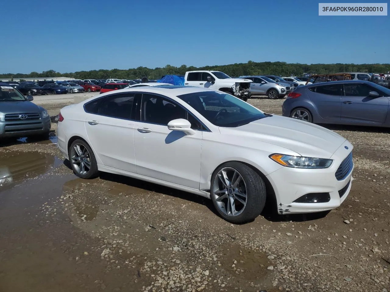 2016 Ford Fusion Titanium VIN: 3FA6P0K96GR280010 Lot: 70500904