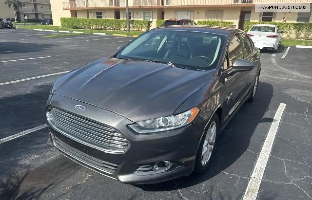 1FA6P0HD2G5100603 2016 Ford Fusion Se