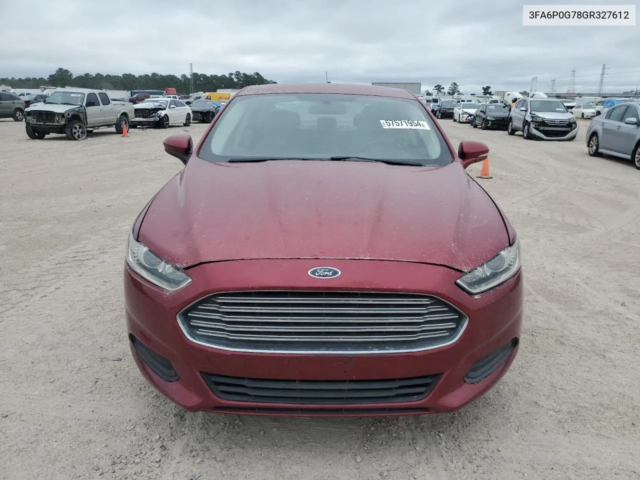 2016 Ford Fusion S VIN: 3FA6P0G78GR327612 Lot: 71272984