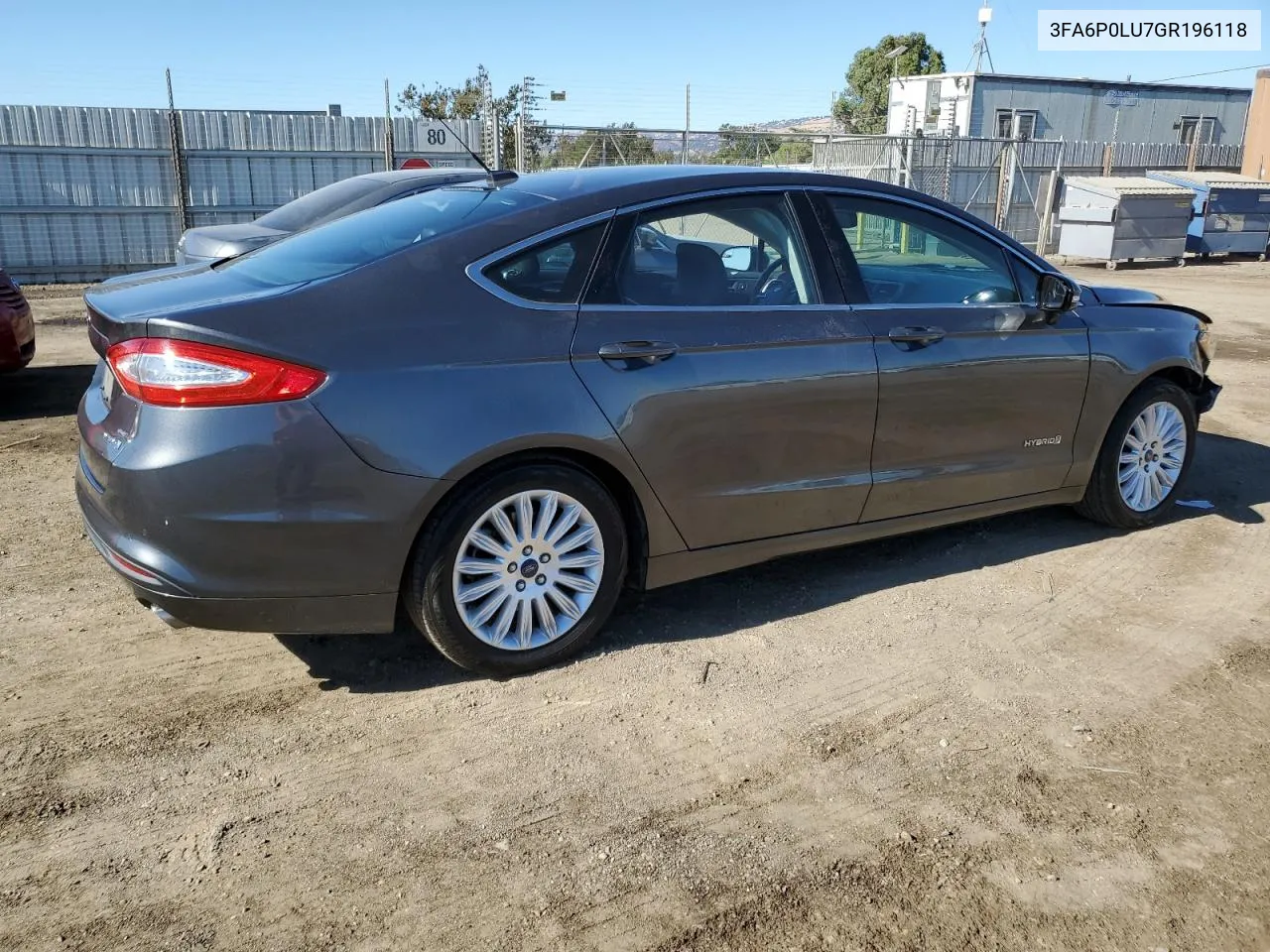 2016 Ford Fusion Se Hybrid VIN: 3FA6P0LU7GR196118 Lot: 71380194