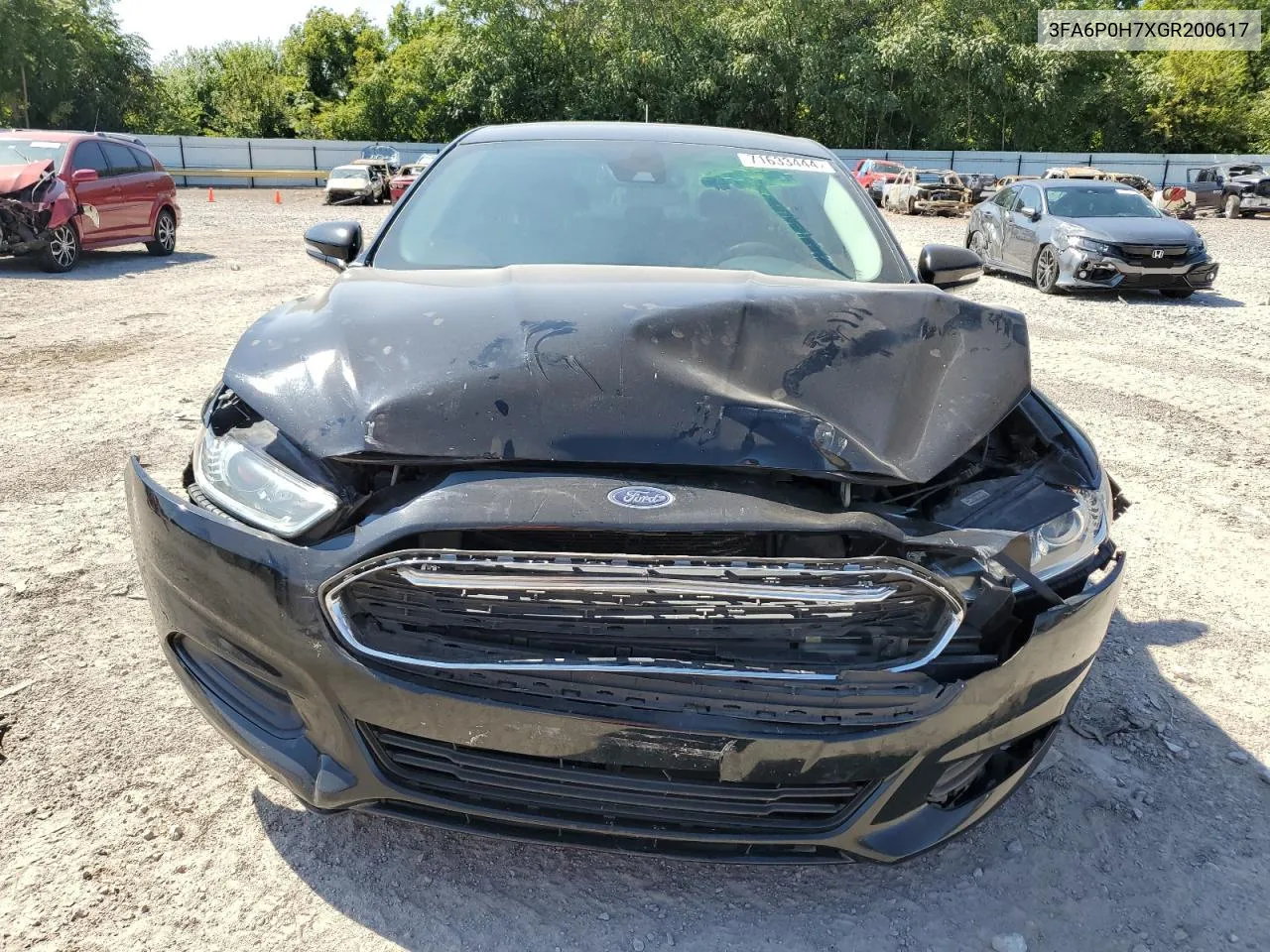 2016 Ford Fusion Se VIN: 3FA6P0H7XGR200617 Lot: 71633444