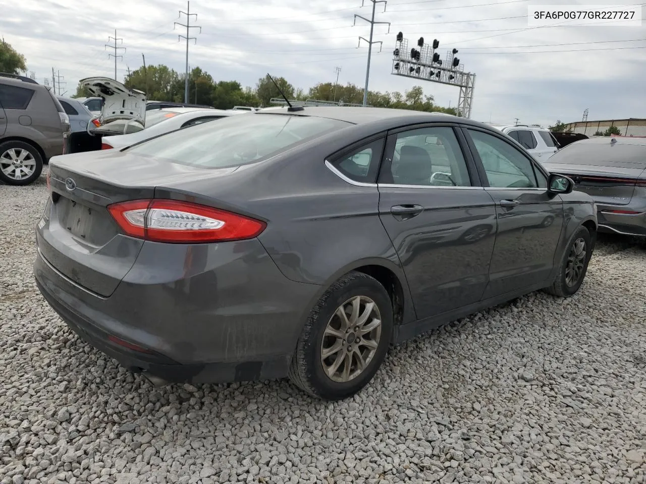 2016 Ford Fusion S VIN: 3FA6P0G77GR227727 Lot: 71710924