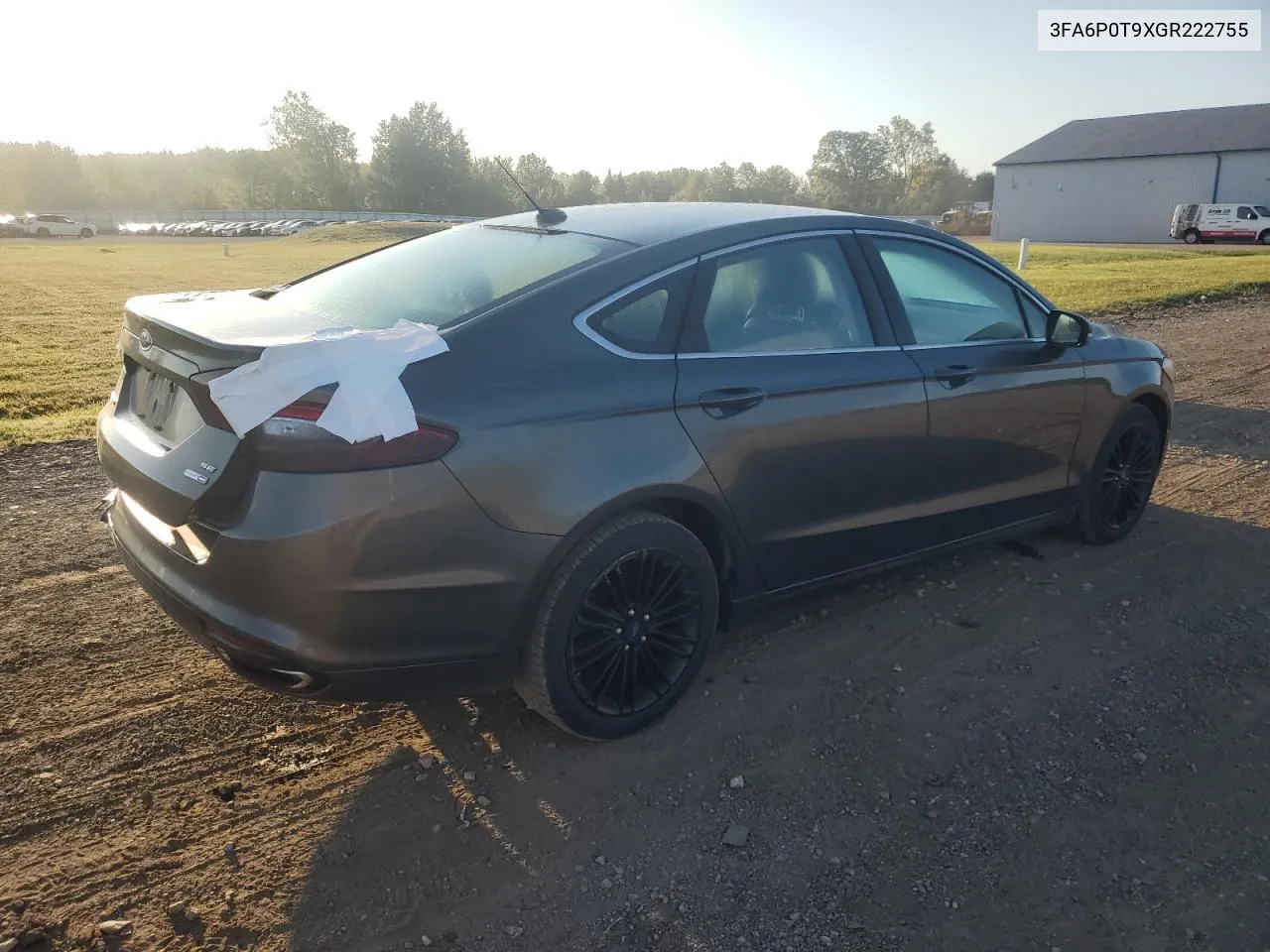 2016 Ford Fusion Se VIN: 3FA6P0T9XGR222755 Lot: 72207294