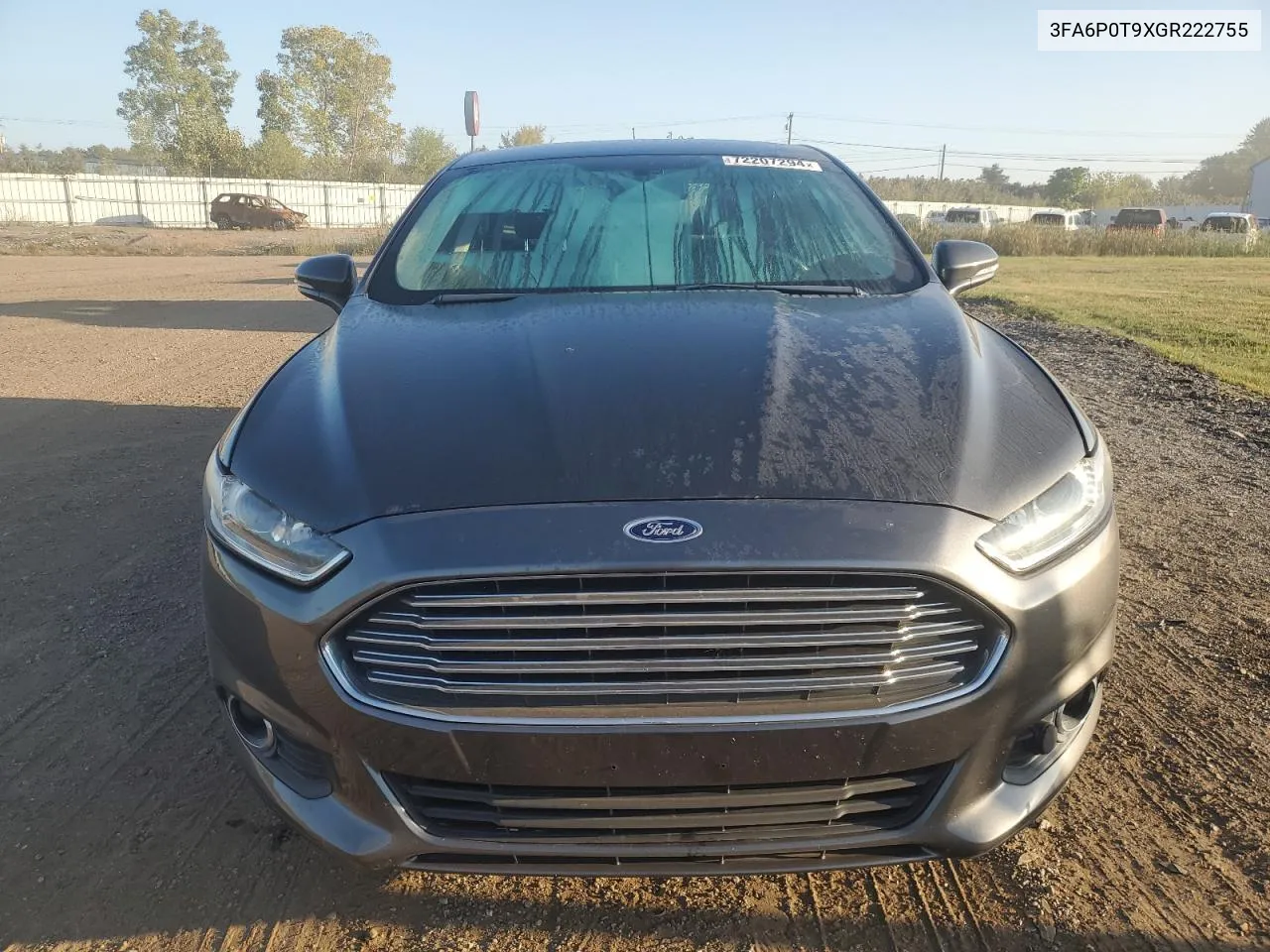 2016 Ford Fusion Se VIN: 3FA6P0T9XGR222755 Lot: 72207294