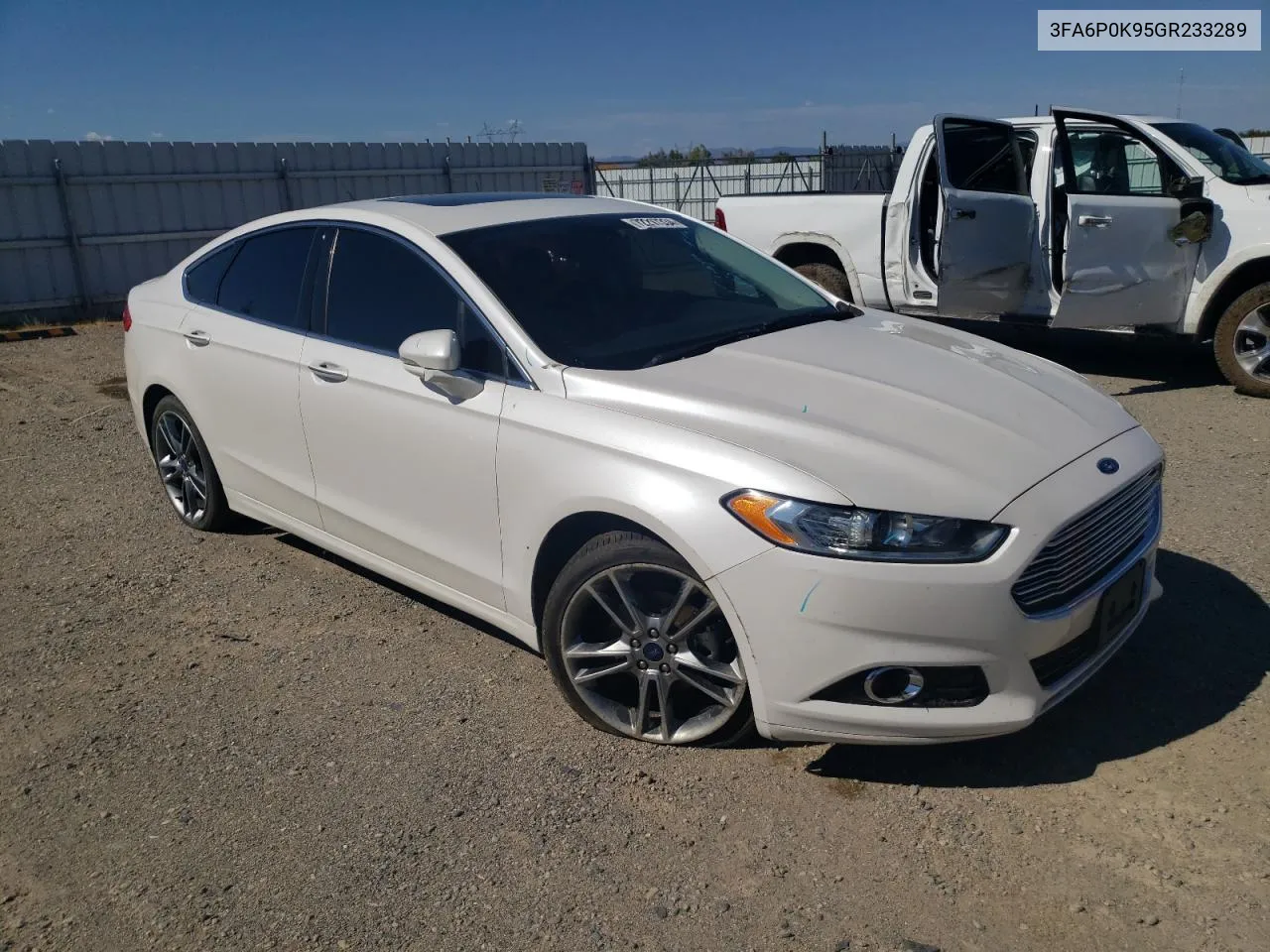 2016 Ford Fusion Titanium VIN: 3FA6P0K95GR233289 Lot: 72217334