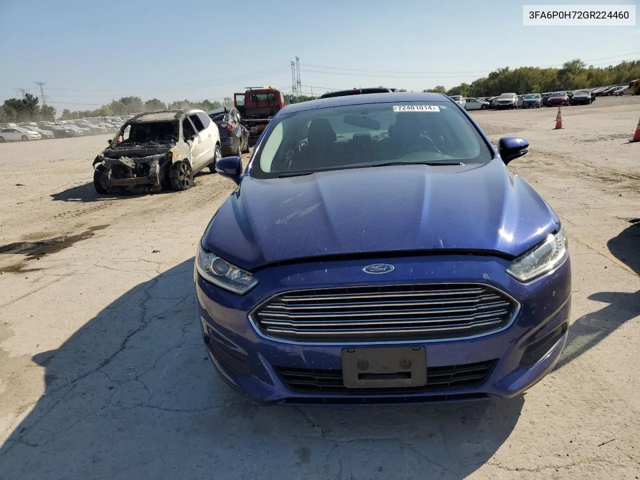 2016 Ford Fusion Se VIN: 3FA6P0H72GR224460 Lot: 72401014