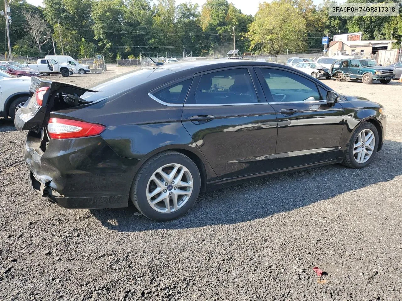 2016 Ford Fusion Se VIN: 3FA6P0H74GR317318 Lot: 72432444