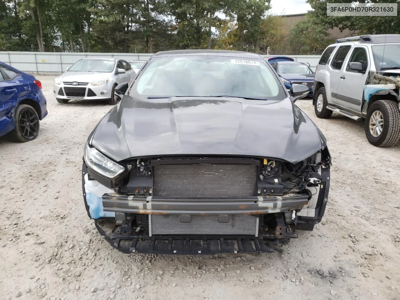 2016 Ford Fusion Se VIN: 3FA6P0HD7GR321630 Lot: 72518614