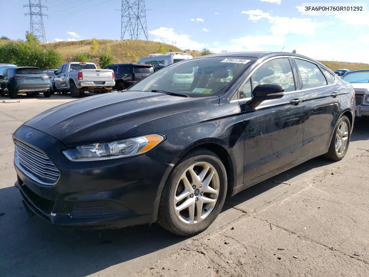 2016 Ford Fusion Se VIN: 3FA6P0H76GR101292 Lot: 72641754