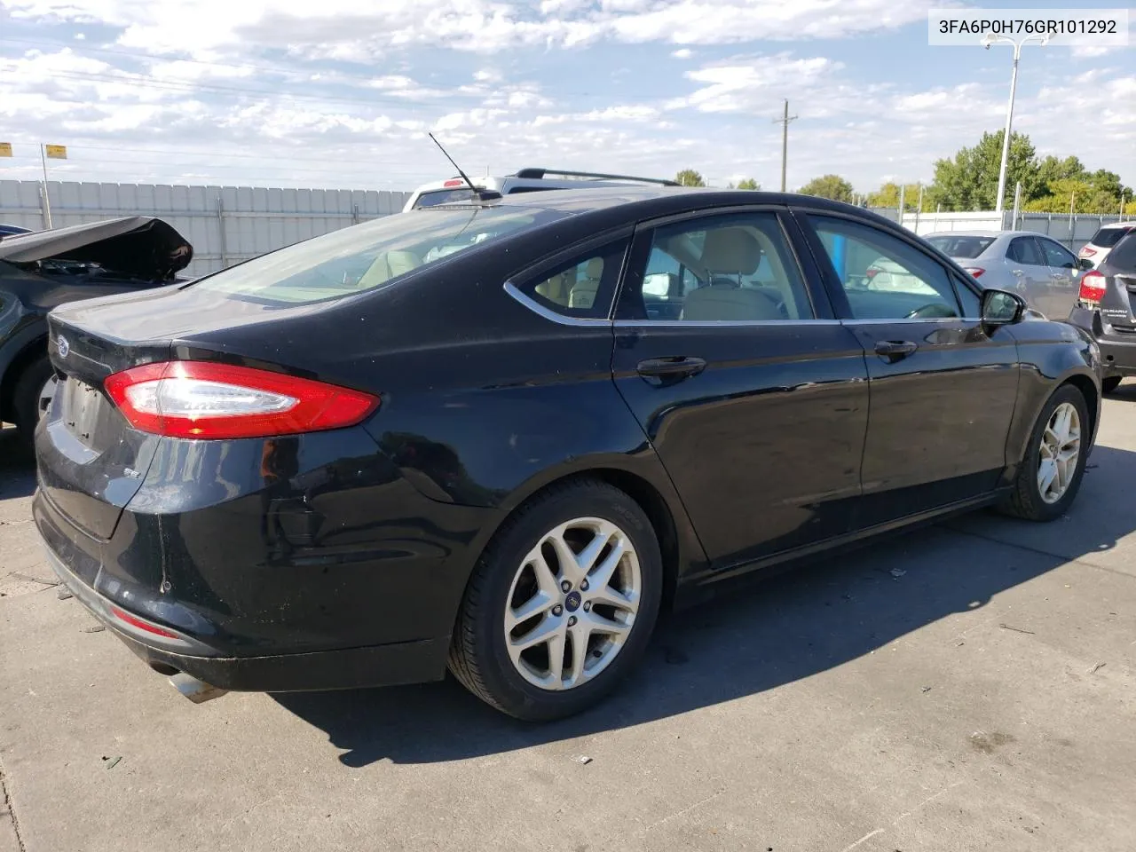 2016 Ford Fusion Se VIN: 3FA6P0H76GR101292 Lot: 72641754