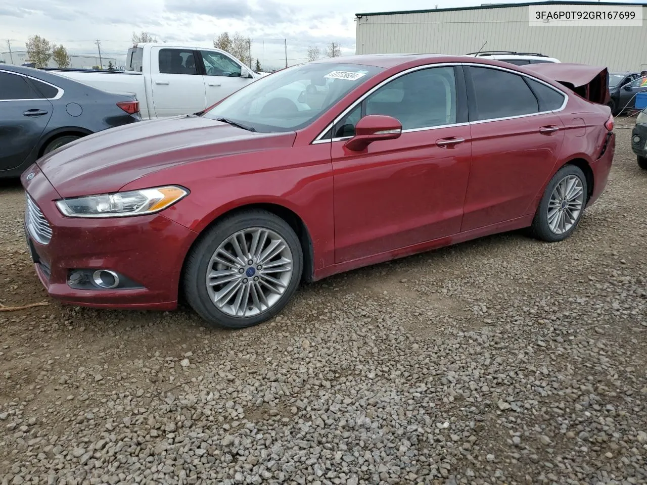 2016 Ford Fusion Se VIN: 3FA6P0T92GR167699 Lot: 72773684