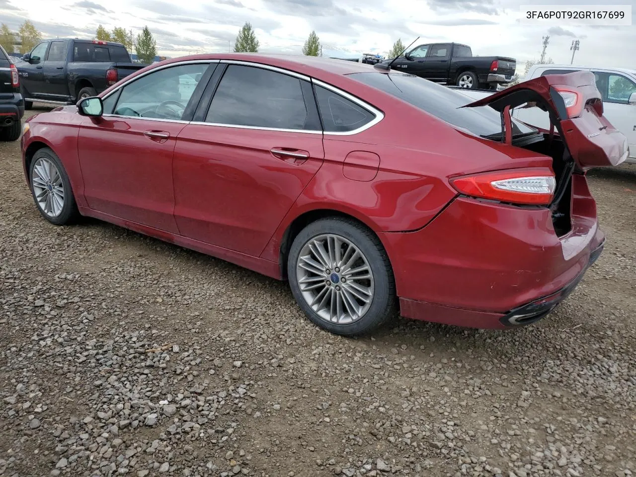 2016 Ford Fusion Se VIN: 3FA6P0T92GR167699 Lot: 72773684