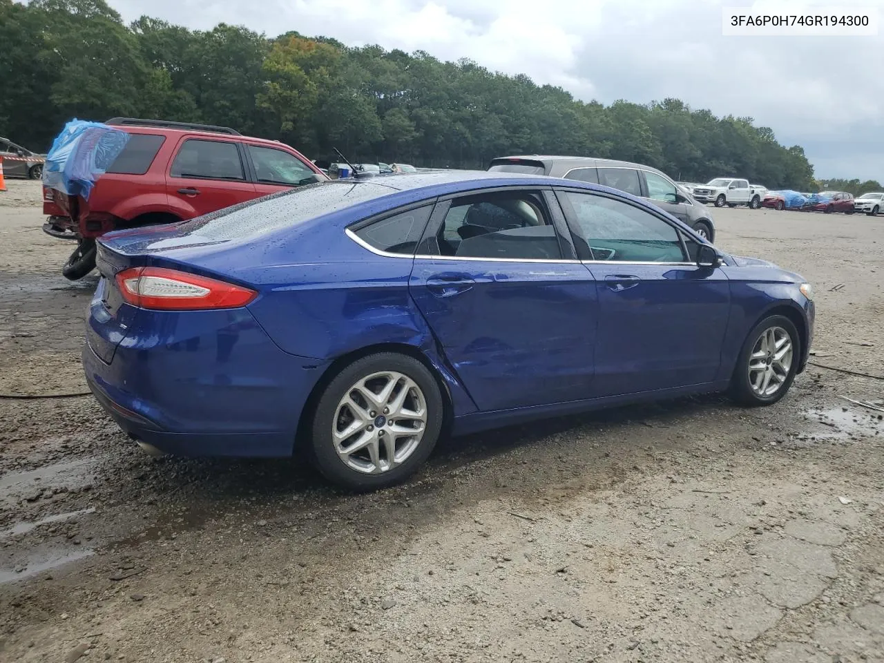 2016 Ford Fusion Se VIN: 3FA6P0H74GR194300 Lot: 73016254