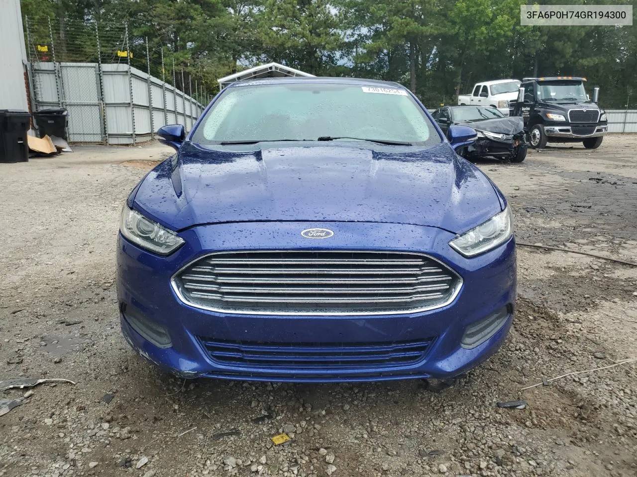 2016 Ford Fusion Se VIN: 3FA6P0H74GR194300 Lot: 73016254