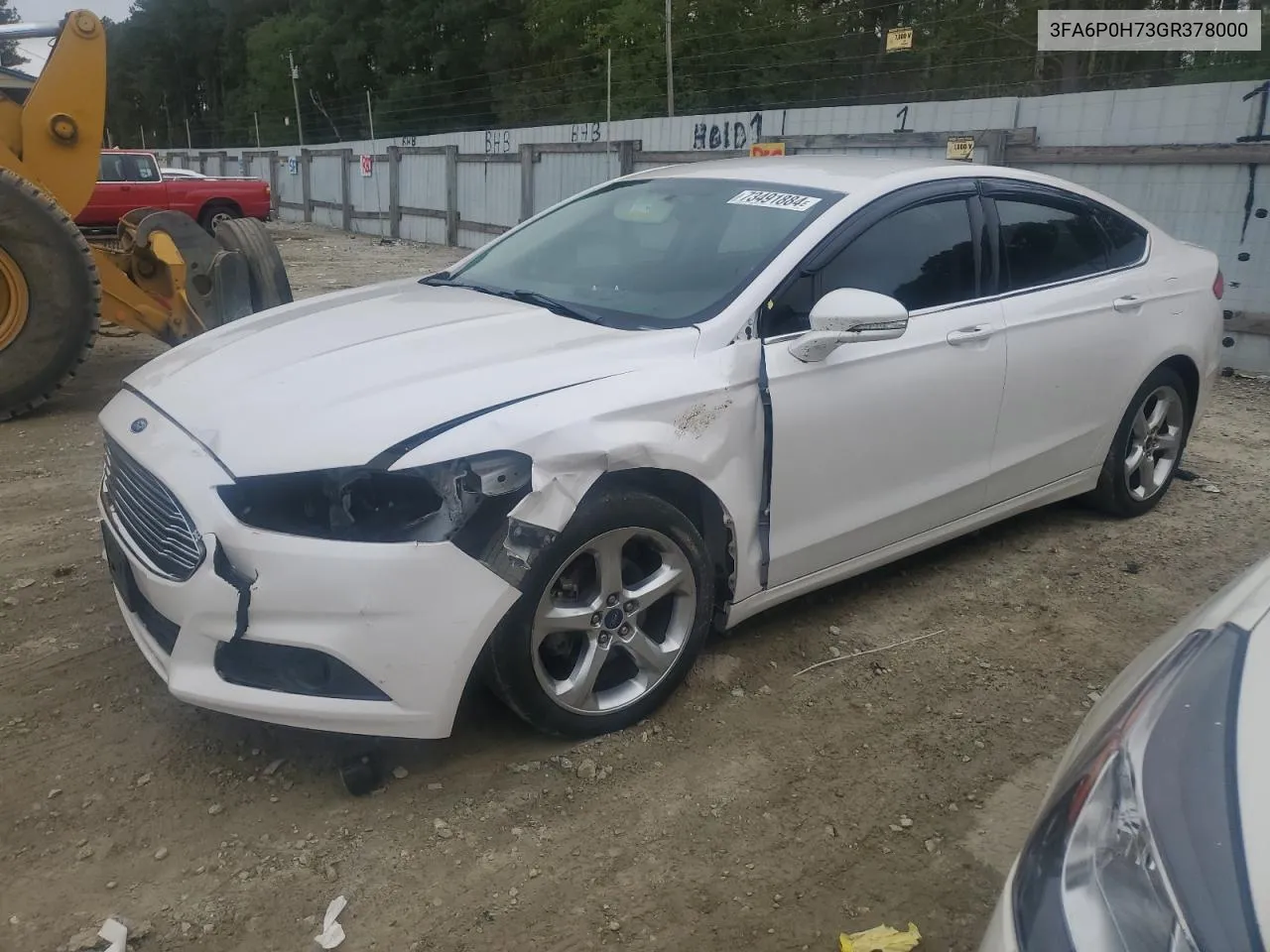 3FA6P0H73GR378000 2016 Ford Fusion Se