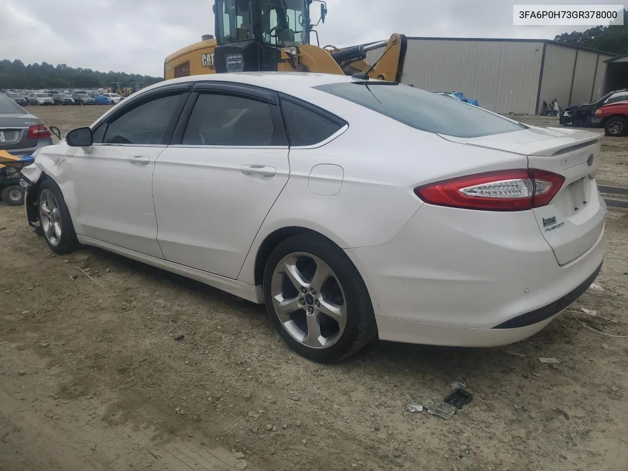 3FA6P0H73GR378000 2016 Ford Fusion Se