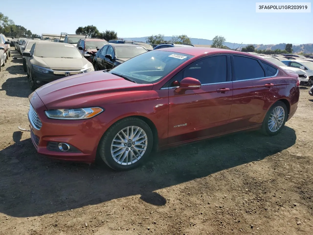 2016 Ford Fusion Se Hybrid VIN: 3FA6P0LU1GR203919 Lot: 73733324