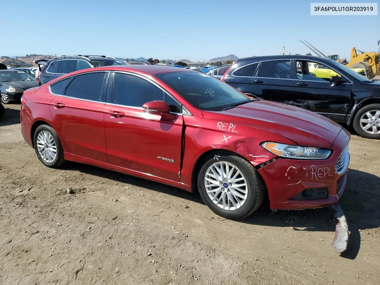 2016 Ford Fusion Se Hybrid VIN: 3FA6P0LU1GR203919 Lot: 73733324