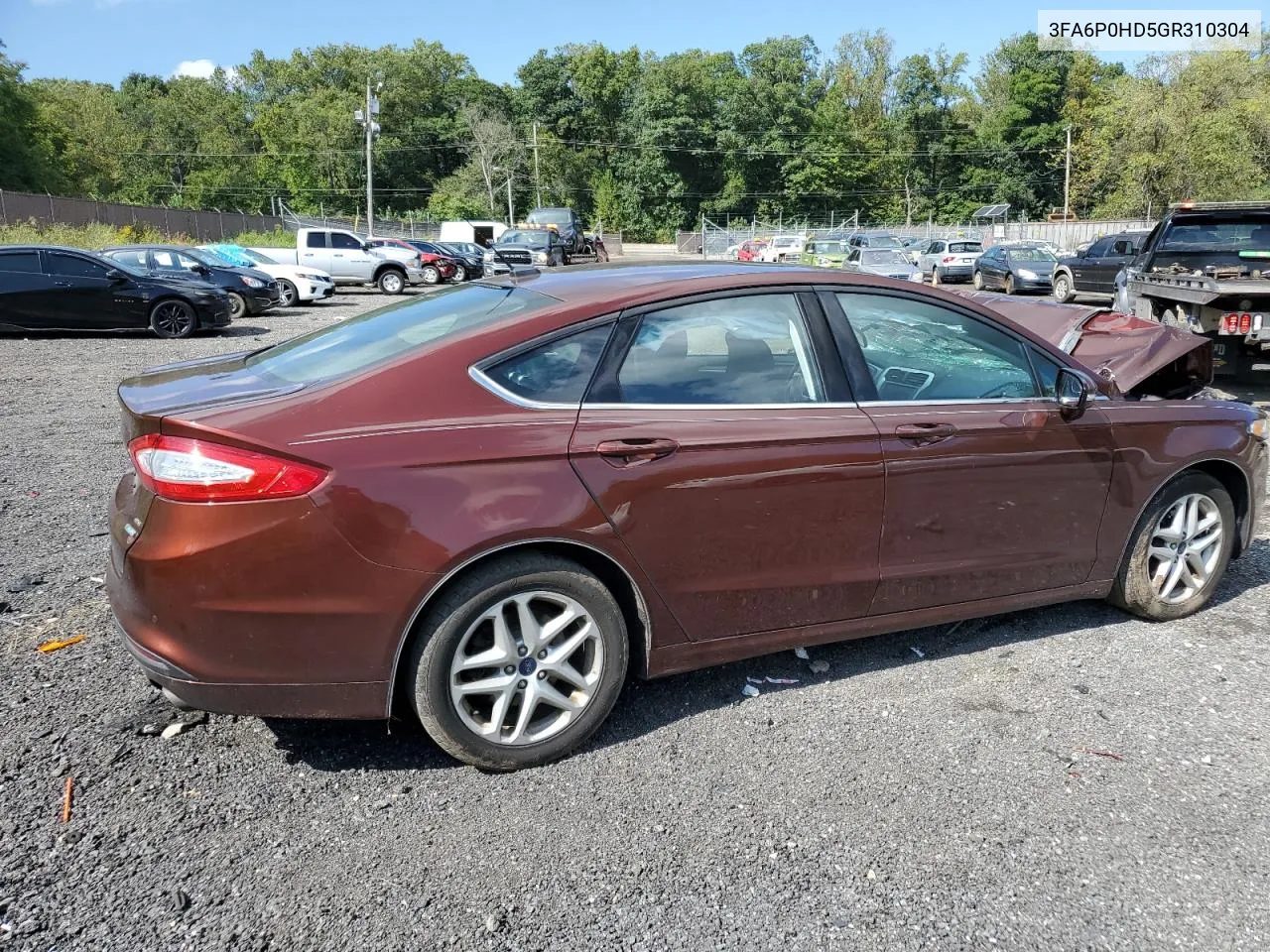 2016 Ford Fusion Se VIN: 3FA6P0HD5GR310304 Lot: 73874044