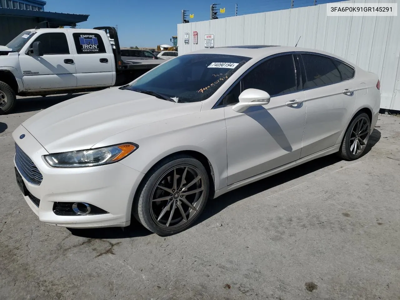 2016 Ford Fusion Titanium VIN: 3FA6P0K91GR145291 Lot: 74090194