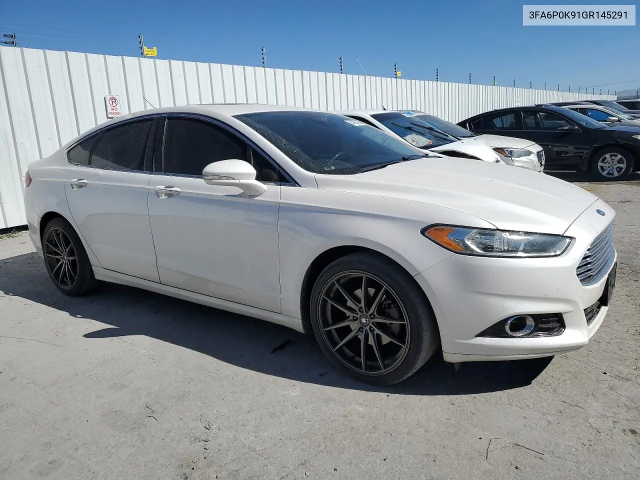 2016 Ford Fusion Titanium VIN: 3FA6P0K91GR145291 Lot: 74090194