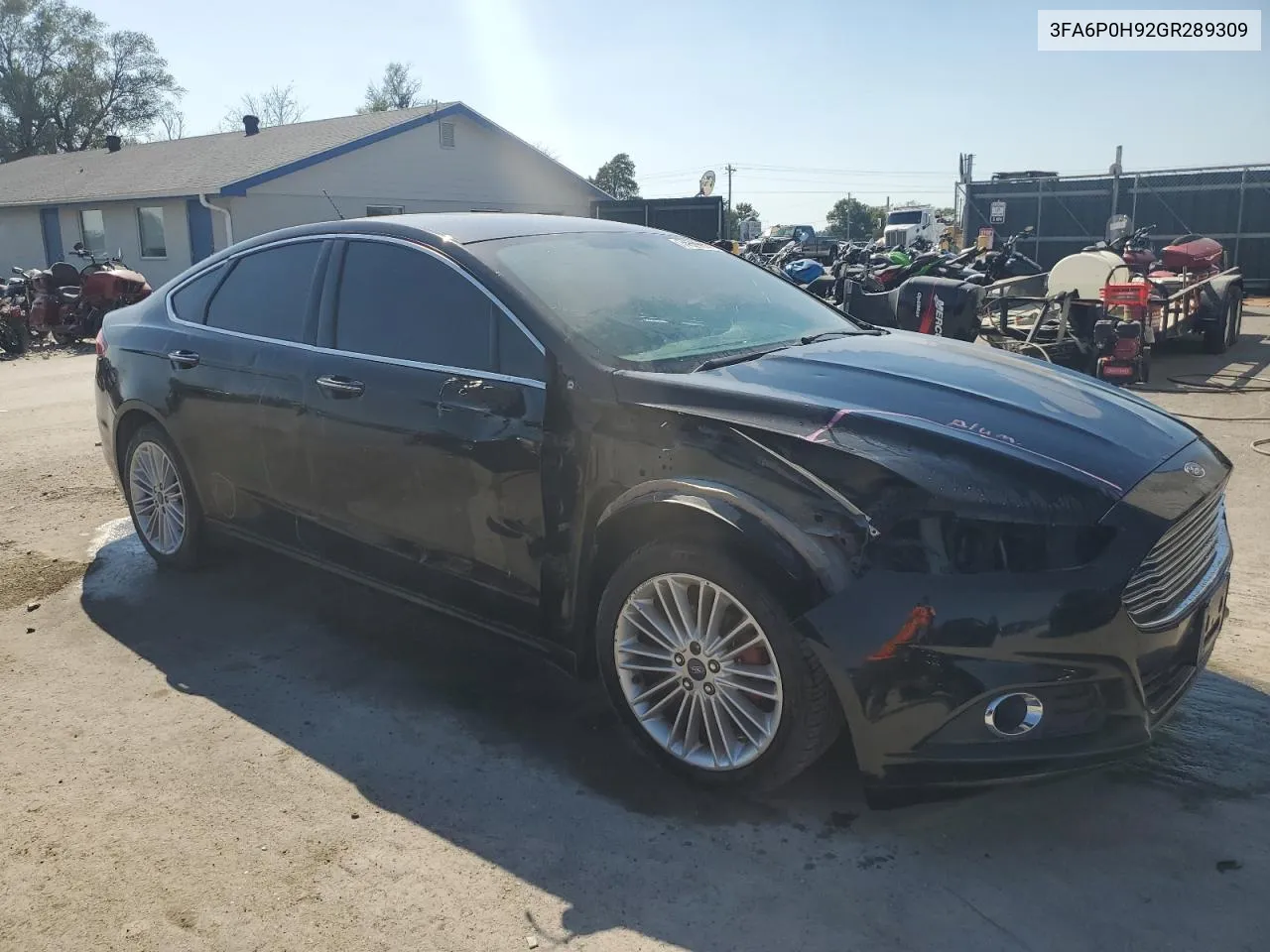 2016 Ford Fusion Se VIN: 3FA6P0H92GR289309 Lot: 74529874