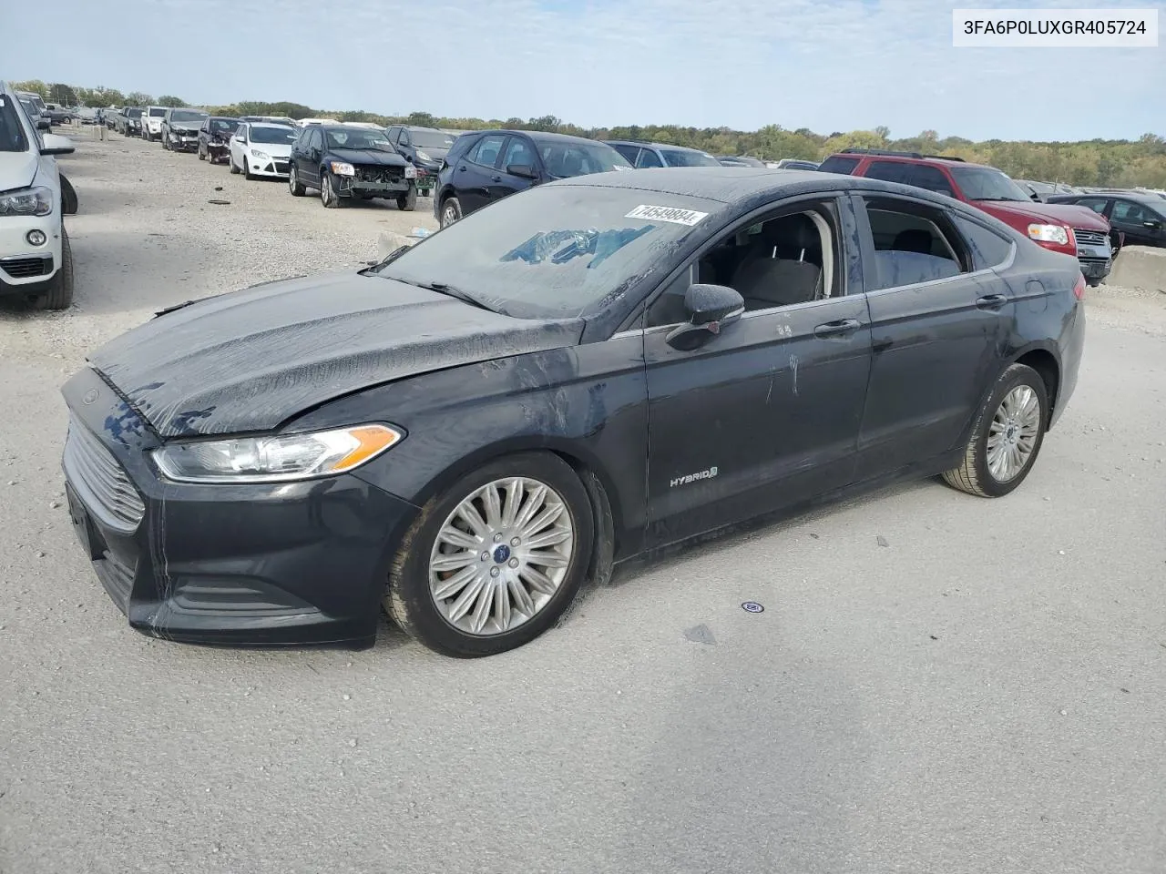 2016 Ford Fusion Se Hybrid VIN: 3FA6P0LUXGR405724 Lot: 74549884