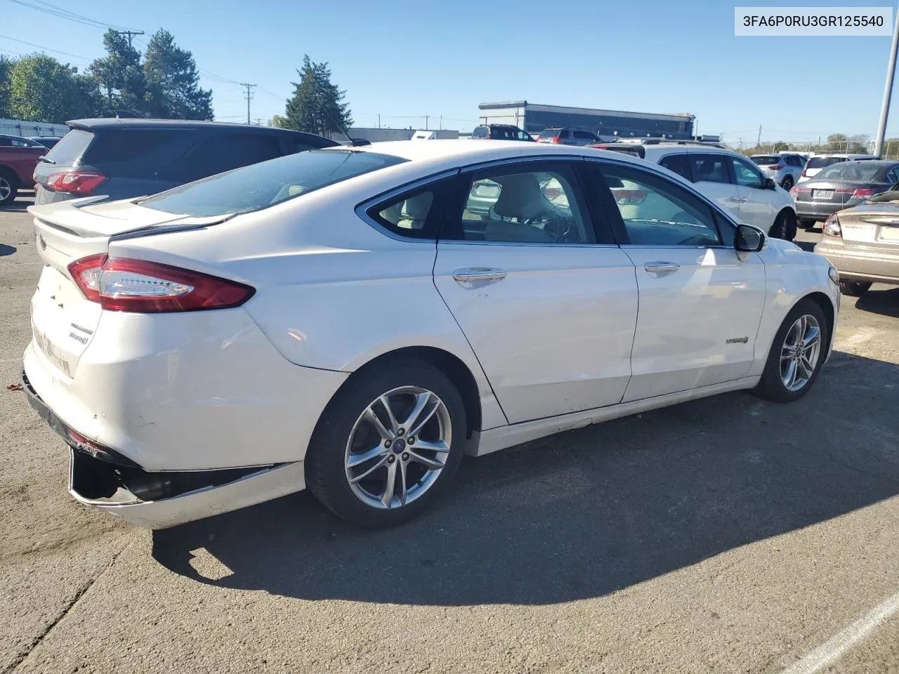 2016 Ford Fusion Titanium Hev VIN: 3FA6P0RU3GR125540 Lot: 74677404