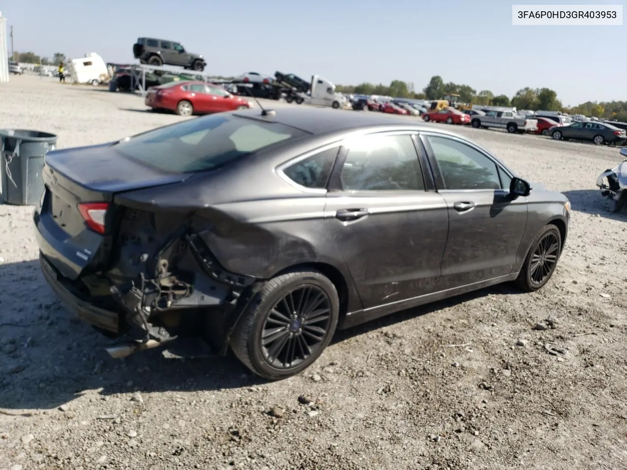 2016 Ford Fusion Se VIN: 3FA6P0HD3GR403953 Lot: 74775414