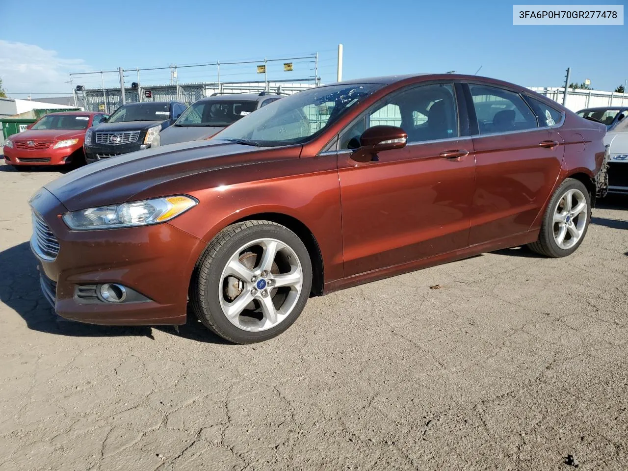 2016 Ford Fusion Se VIN: 3FA6P0H70GR277478 Lot: 74802504