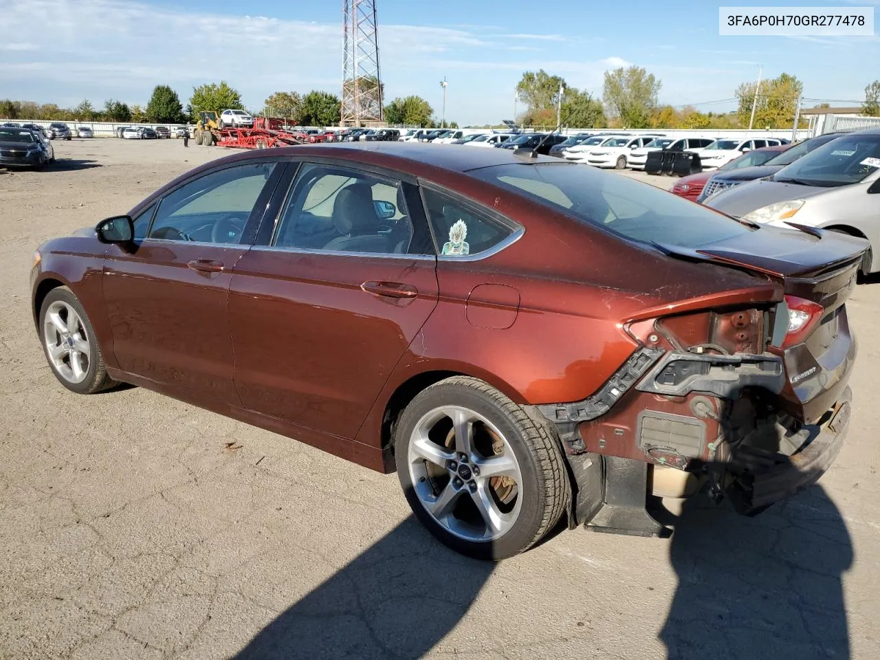 2016 Ford Fusion Se VIN: 3FA6P0H70GR277478 Lot: 74802504