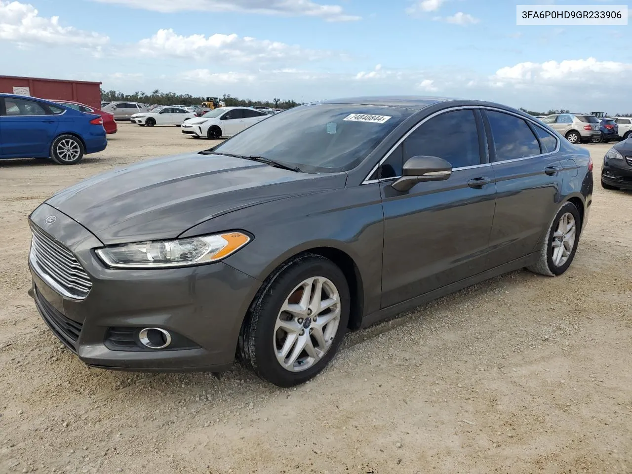 2016 Ford Fusion Se VIN: 3FA6P0HD9GR233906 Lot: 74840844