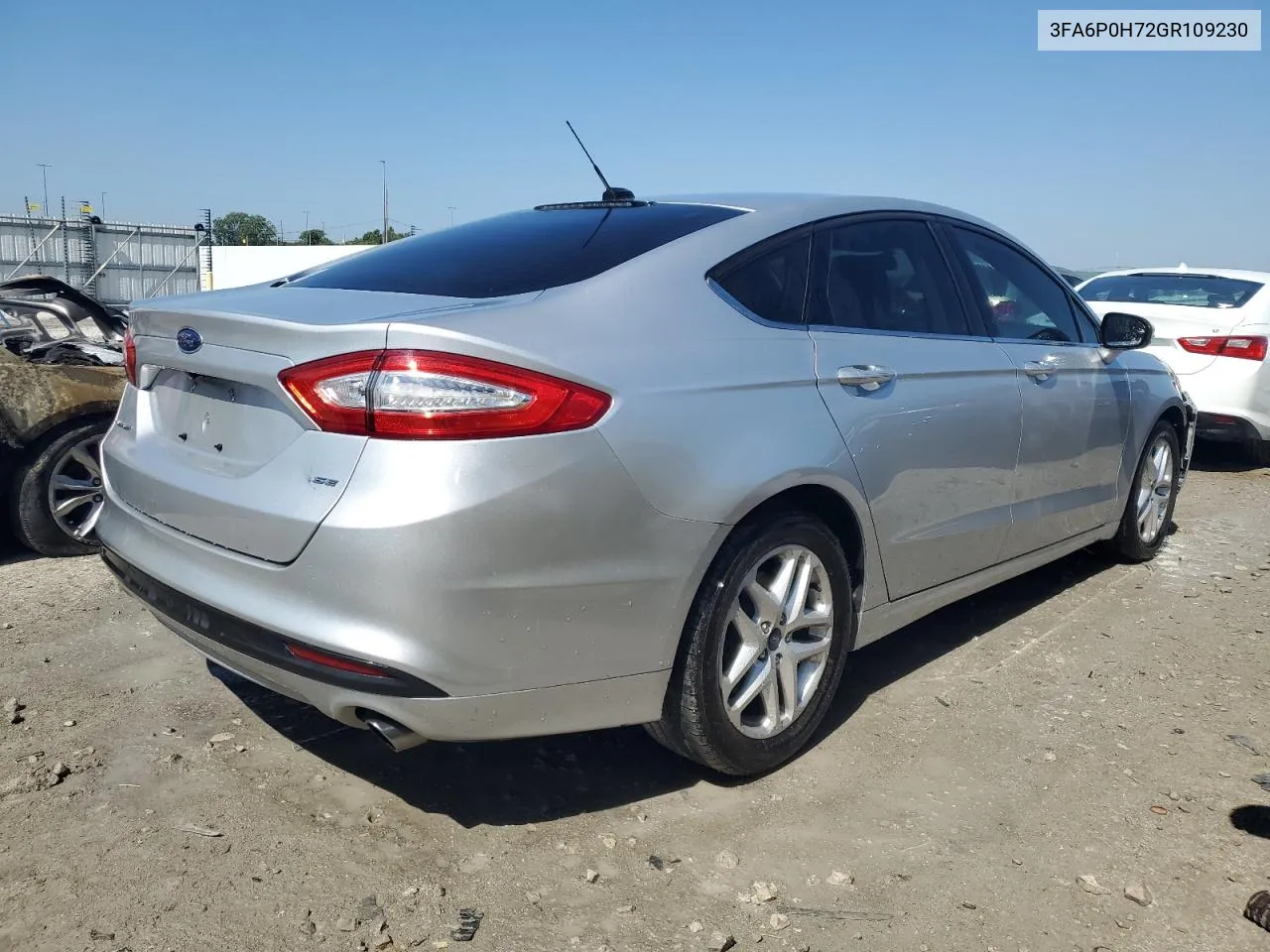 2016 Ford Fusion Se VIN: 3FA6P0H72GR109230 Lot: 74961224