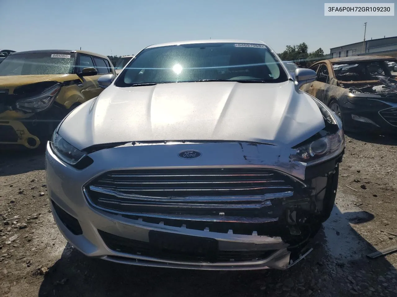 2016 Ford Fusion Se VIN: 3FA6P0H72GR109230 Lot: 74961224